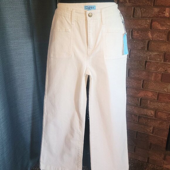 Draper James Pants - NWT!  Draper James Wide Leg Ankle Pants High-Waisted in White - Size 12